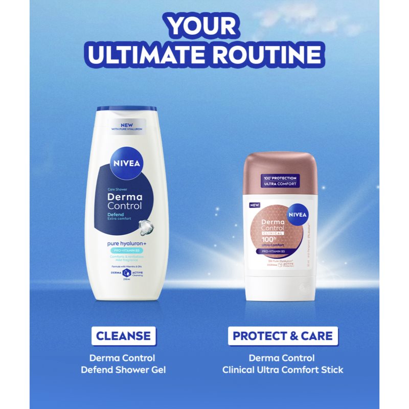 NIVEA Derma Control Clinical Ultra Comfort tuhý antiperspitant 50 ml