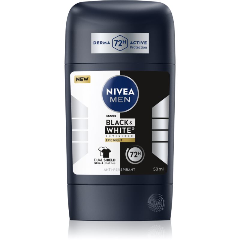 NIVEA MEN Black & White Epic Night antitraspirante solido per uomo 50 ml