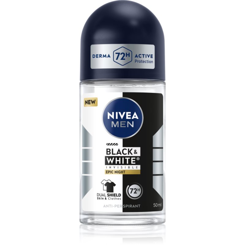 NIVEA MEN Black & White Epic Night Antitranspirant-Deoroller 72h 50 ml
