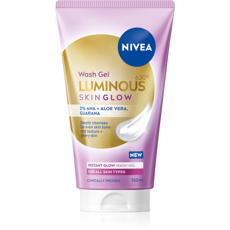 NIVEA Luminous Skin Glow čistiaci pleťový gél pre rozjasnenie pleti 150 ml