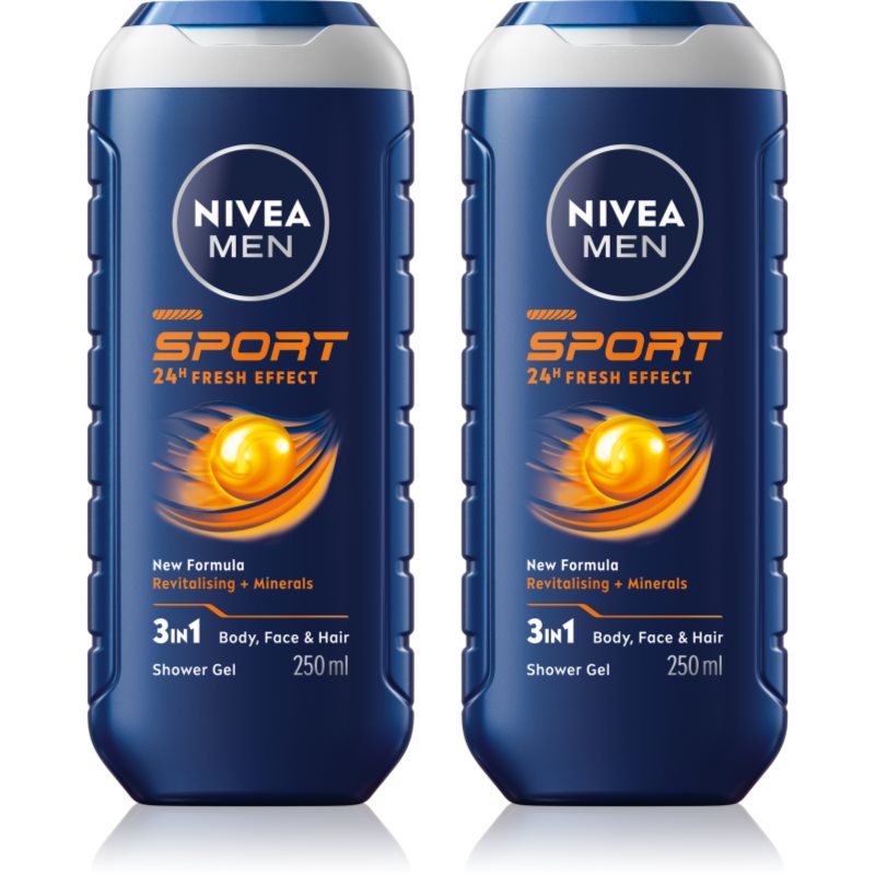 NIVEA MEN Sport miesten suihkugeeli edullinen pakkaus