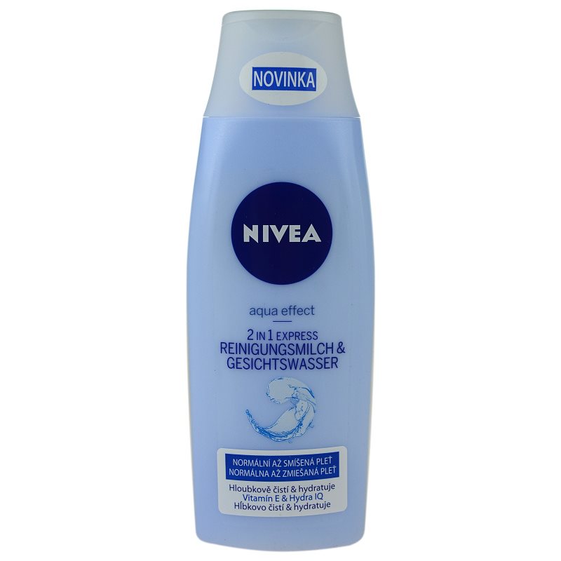 

Nivea Aqua Effect очищуюче молочко та вода для обличчя 2 в 1