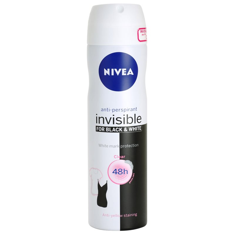 

Nivea Invisible Black & White Clear антиперспірант у формі спрею