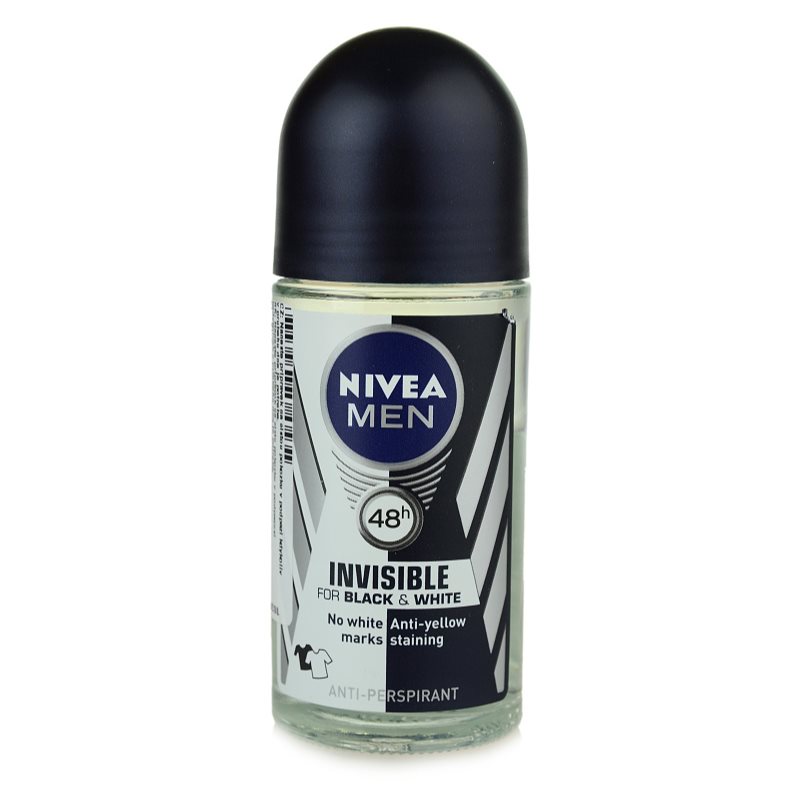 NIVEA MEN Invisible Black & White antiperspirant roll-on pro muže 50 ml