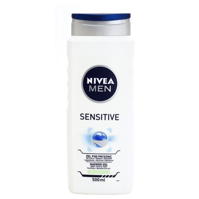 

Nivea Men Sensitive гель для душу для обличчя, тіла та волосся