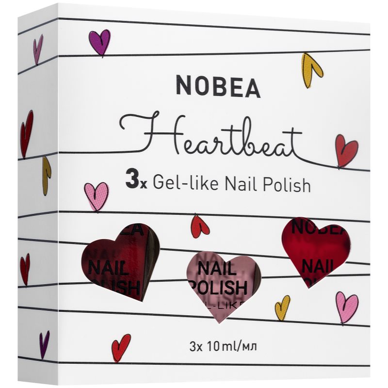 

NOBEA Heartbeat набір лаків для нігтів Cardinal відтінок
