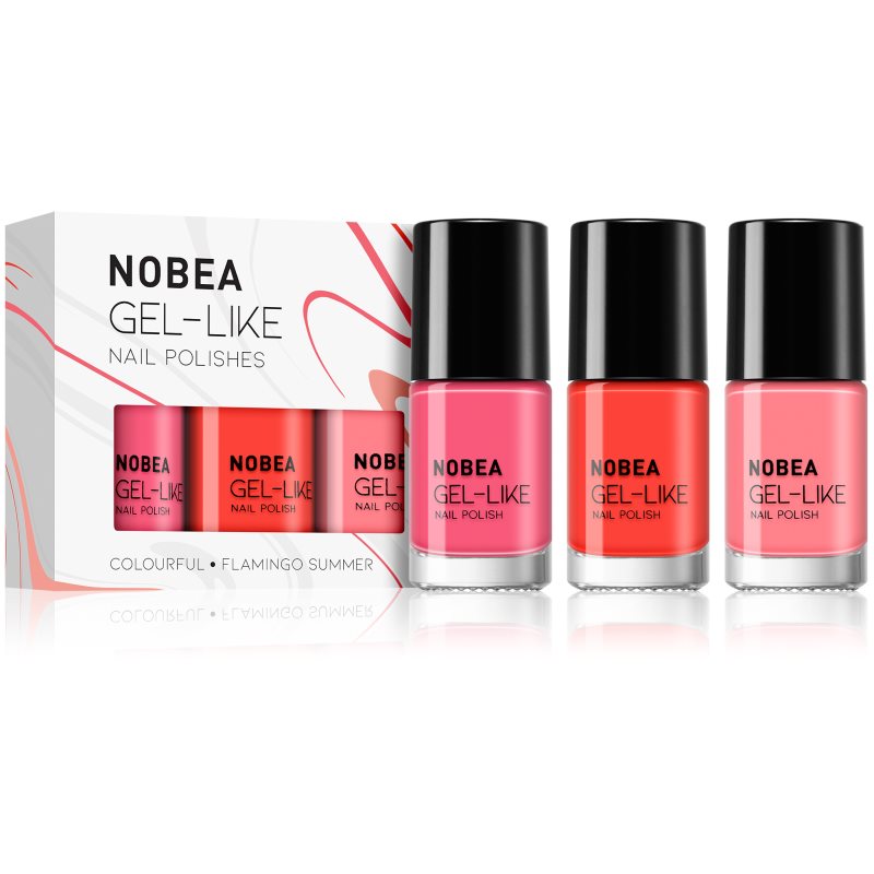 

NOBEA Colourful набір лаків для нігтів Flamingo Summer