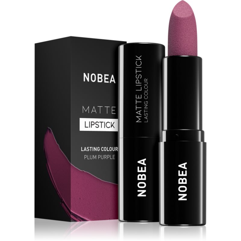 NOBEA Day-to-Day Matte Lipstick matt lipstick shade Plum purple #M15 3 g
