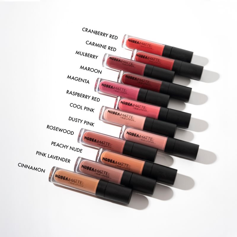 NOBEA Day-to-Day Matte Liquid Lipstick matný tekutý rúž odtieň Rosewood #M03 7 ml (obrázok 5)