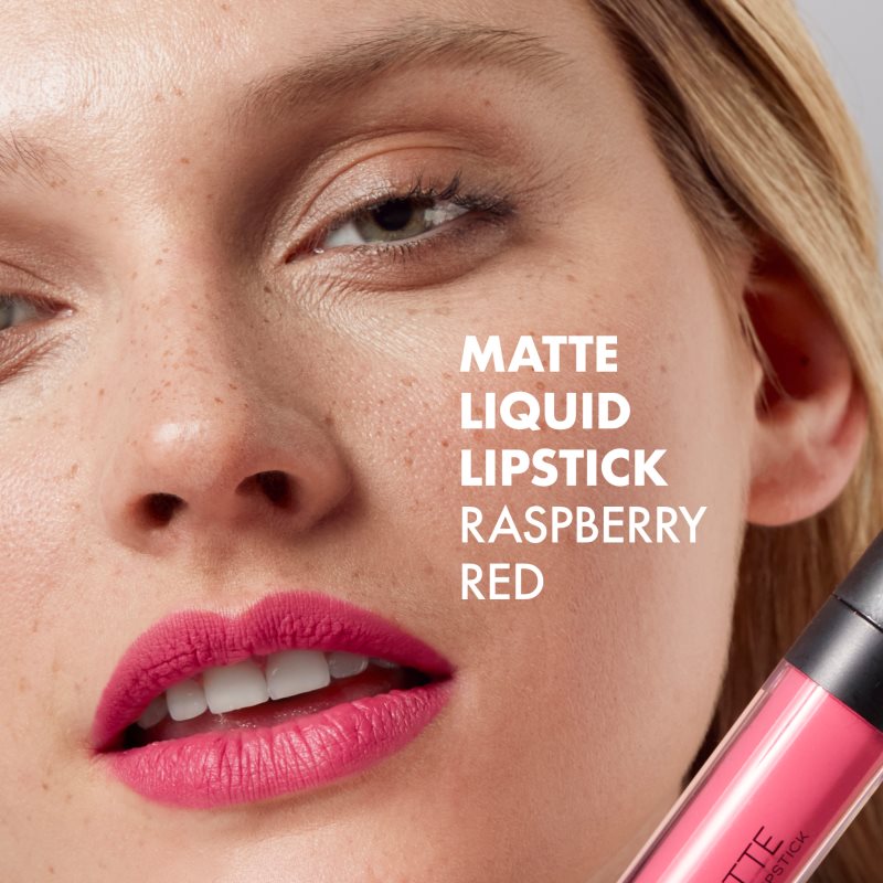 NOBEA Day-to-Day Matte Liquid Lipstick matný tekutý rúž odtieň Raspberry Red #M06 7 ml (obrázok 4)