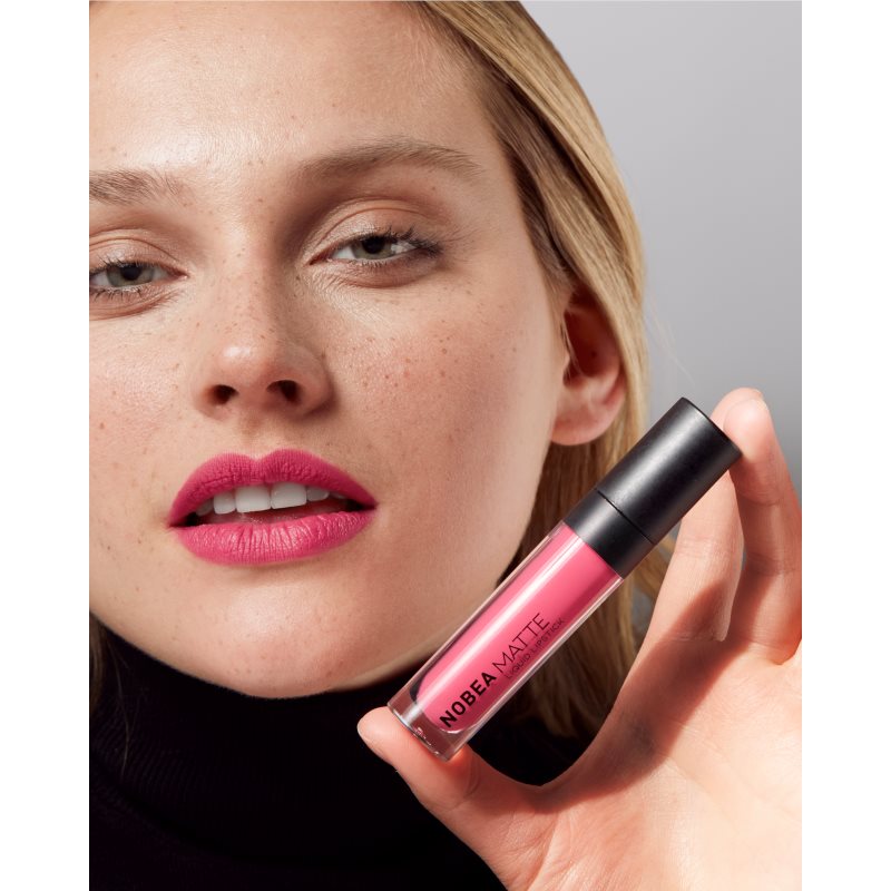 NOBEA Day-to-Day Matte Liquid Lipstick матова помада - крем відтінок Raspberry Red #M06 7 мл