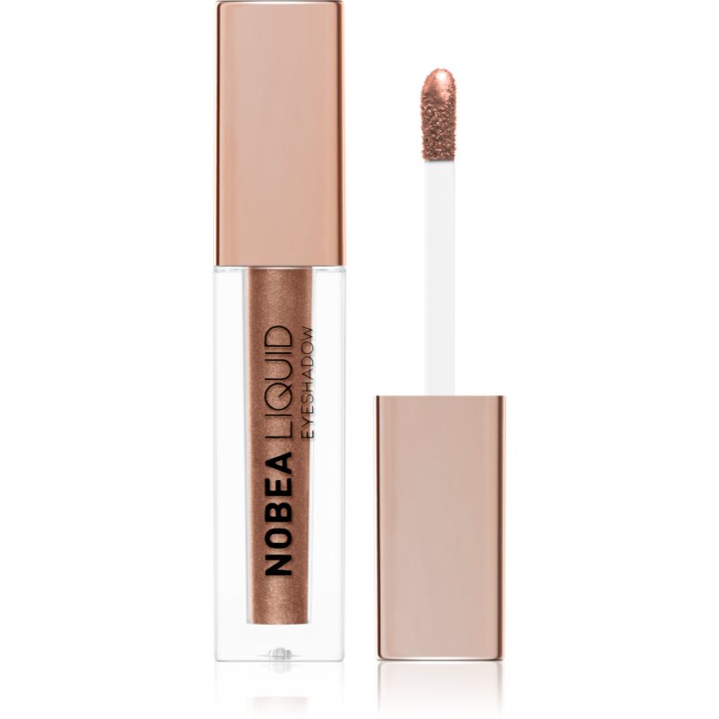 NOBEA Metal Liquid Eyeshadow υγρές σκιές ματιών απόχρωση Coffee #E04 4 μλ