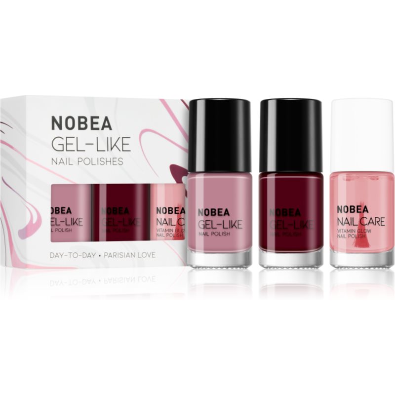 NOBEA Day-to-Day Parisian Love set lakova za nokte 3x6 ml