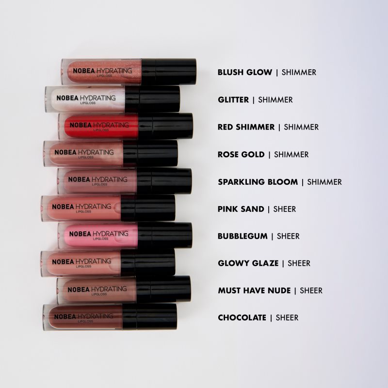 NOBEA Day-to-Day Hydrating Lipgloss hydratačný lesk na pery Blush Glow 7 ml (obrázok 4)