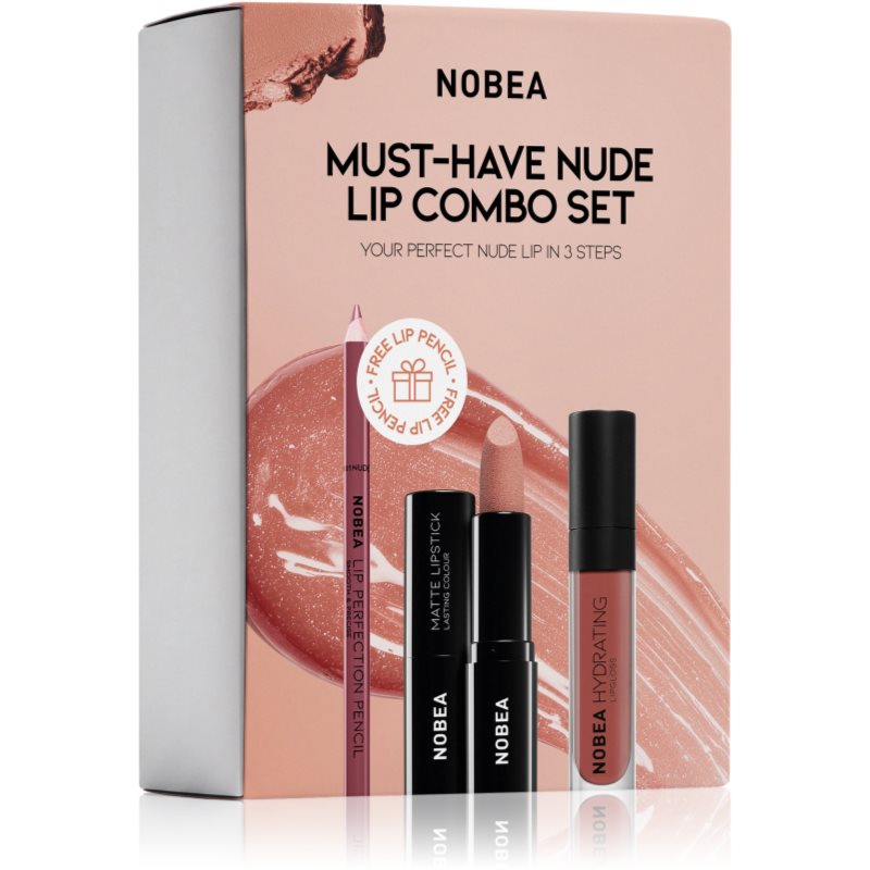 NOBEA Day-to-Day Must-have Nude Lip Combo Set darilni set za ustnice