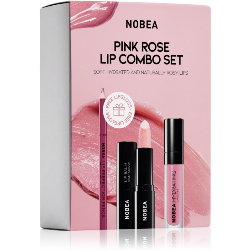 NOBEA Day-to-Day Pink Rose Lip Combo Set darilni set za ustnice