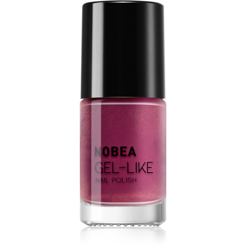 NOBEA Metal Gel-like Nail Polish лак для нігтів з гелевим ефектом відтінок Pearl Cherry #N55 6 мл