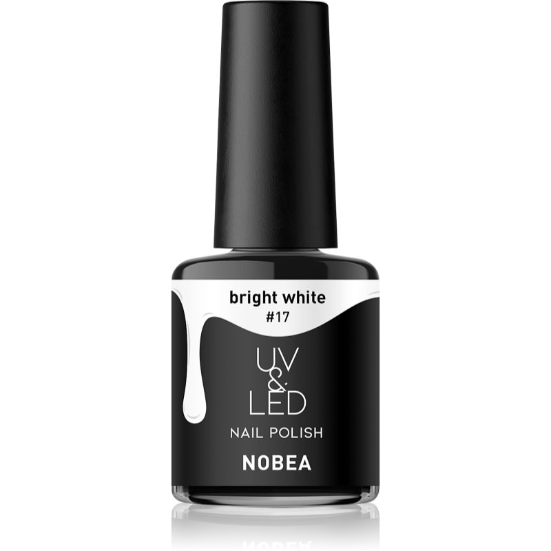NOBEA UV & LED Nail Polish Gel Nail Polish For UV/LED Hardening Glossy Shade Bright White #17 6 Ml