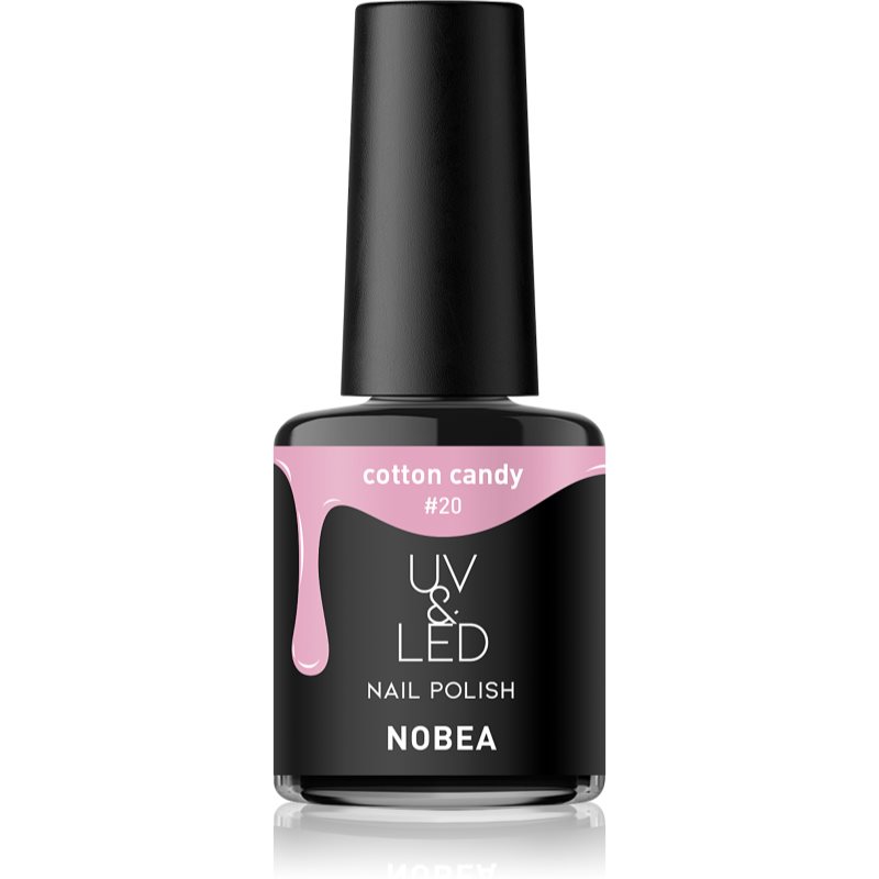 NOBEA UV & LED Nail Polish гелевий лак для нігтів з використанням УФ/ЛЕД лампи блискучий відтінок Cotton Candy #20 6 мл