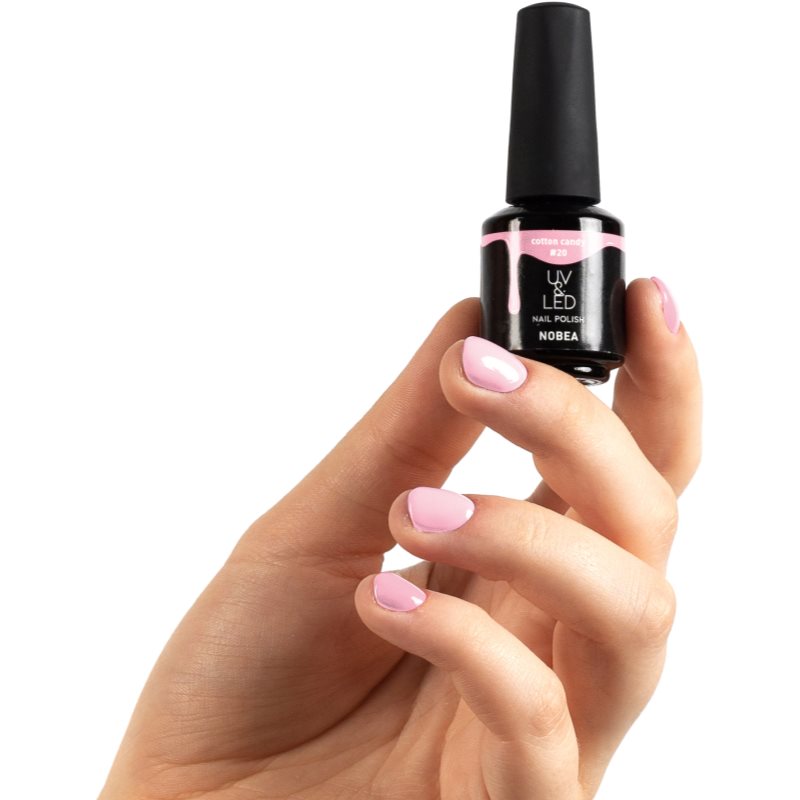 NOBEA UV & LED Nail Polish гелевий лак для нігтів з використанням УФ/ЛЕД лампи блискучий відтінок Cotton Candy #20 6 мл