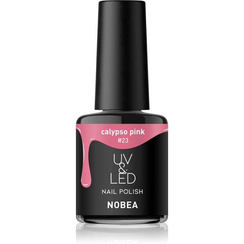 NOBEA UV & LED Nail Polish Gel Nail Polish For UV/LED Hardening Glossy Shade Calypso Pink #23 6 Ml