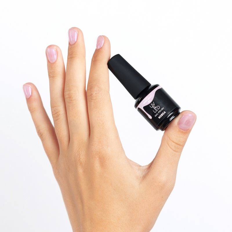 NOBEA UV & LED Nail Polish гелевий лак для нігтів з використанням УФ/ЛЕД лампи блискучий відтінок White Pearl #6 6 мл