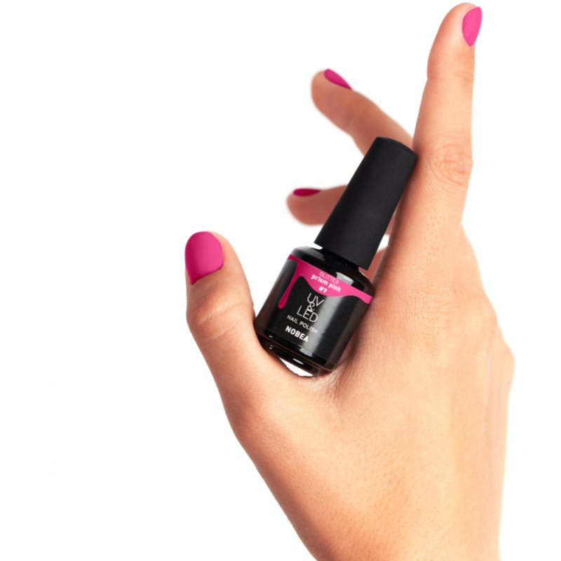 NOBEA UV & LED Nail Polish гелевий лак для нігтів з використанням УФ/ЛЕД лампи блискучий відтінок Prism Pink #9 6 мл