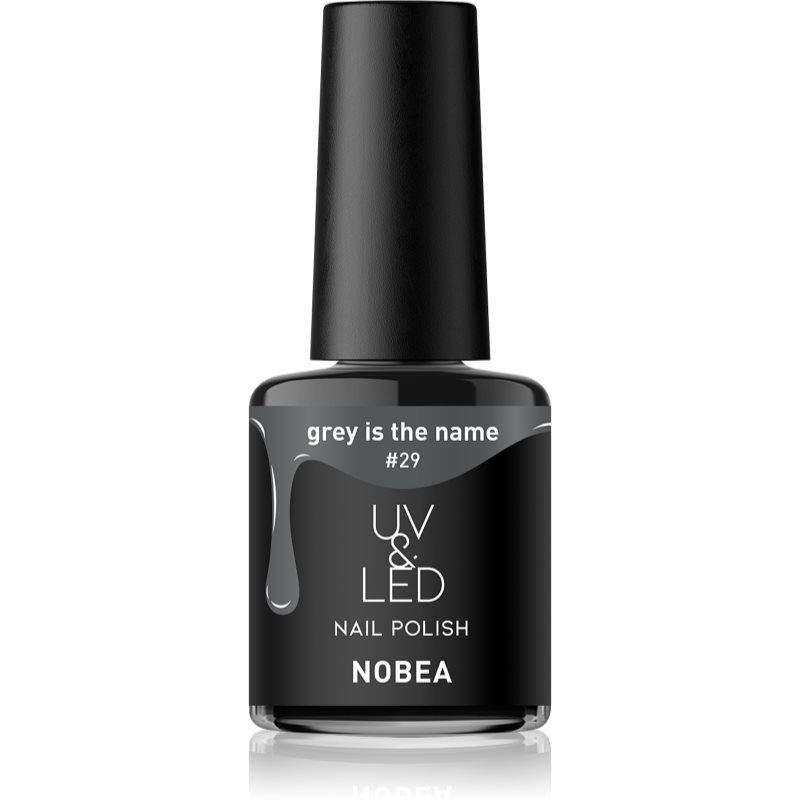 NOBEA UV & LED Nail Polish гелевий лак для нігтів з використанням УФ/ЛЕД лампи блискучий відтінок Grey Is The Name #29 6 мл