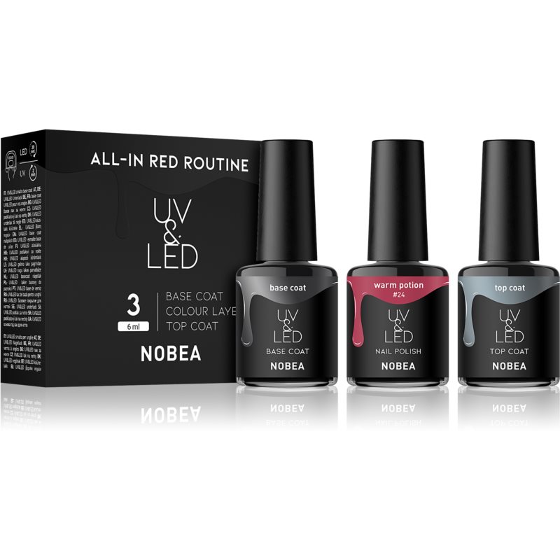 NOBEA UV & LED All-in Red Routine Nail Polish Set