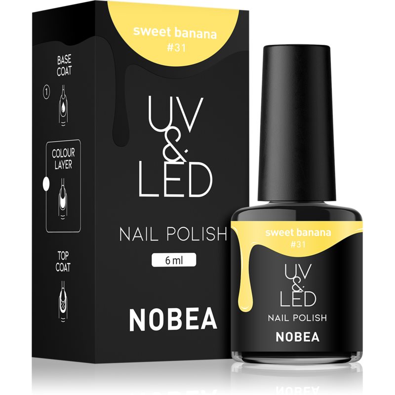 NOBEA UV & LED Nail Polish Gel Nail Polish For UV/LED Hardening Glossy Shade Sweet Banana #31 6 Ml