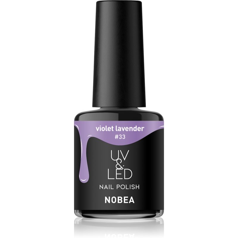 NOBEA UV & LED Nail Polish Gel Nail Polish For UV/LED Hardening Glossy Shade Violet Lavender #33 6 Ml