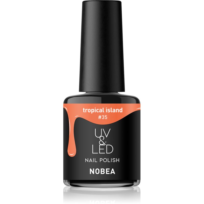 NOBEA UV & LED Nail Polish гелевий лак для нігтів з використанням УФ/ЛЕД лампи блискучий відтінок Tropical Island #35 6 мл