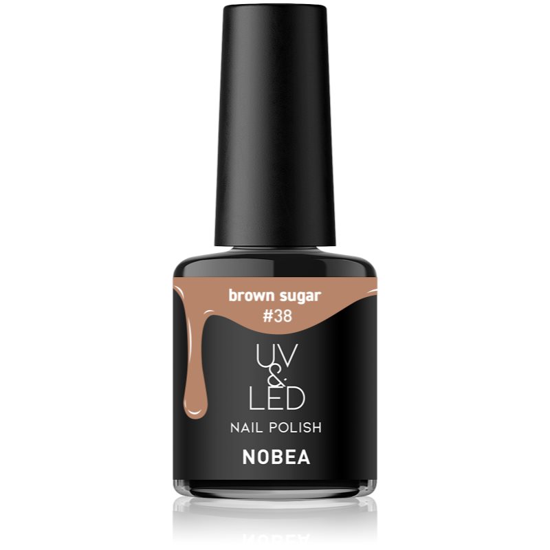 NOBEA UV & LED Nail Polish гелевий лак для нігтів з використанням УФ/ЛЕД лампи блискучий відтінок Brown Sugar #38 6 мл