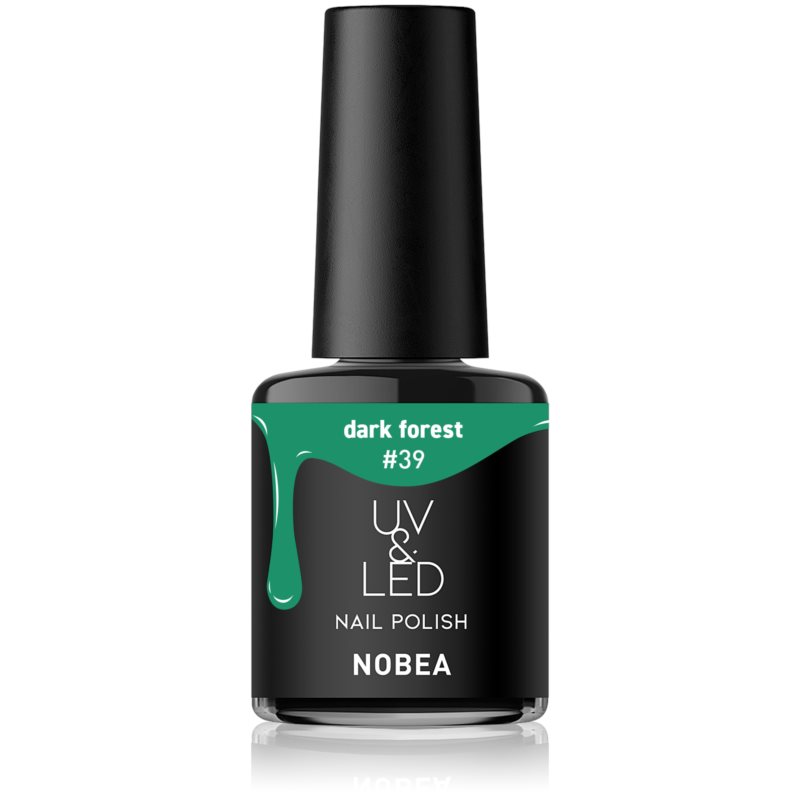NOBEA UV & LED Nail Polish гелевий лак для нігтів з використанням УФ/ЛЕД лампи блискучий відтінок Dark Forest #39 6 мл