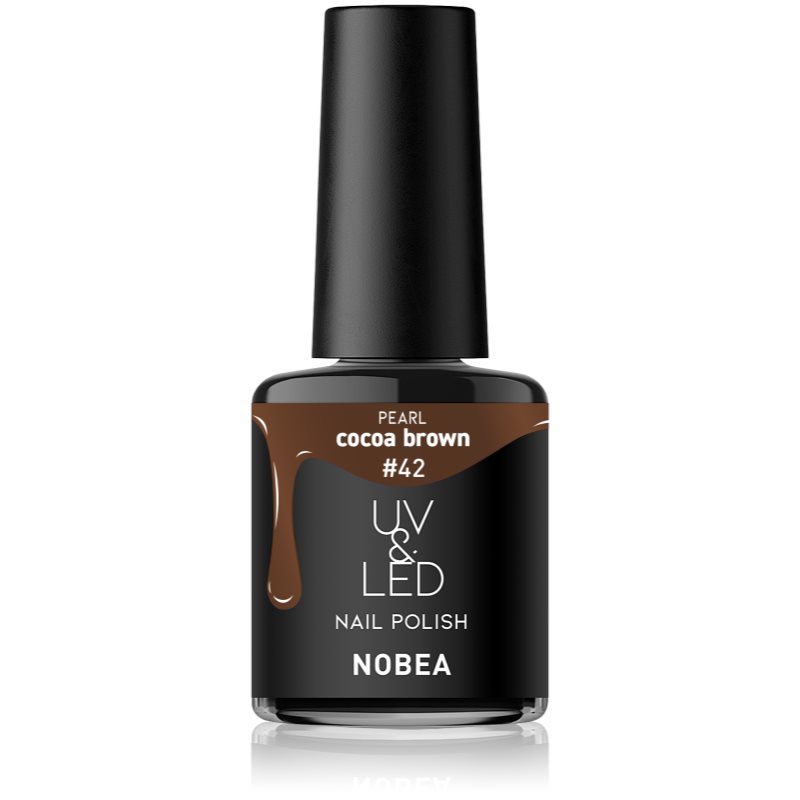 NOBEA UV & LED Nail Polish Gel Nail Polish For UV/LED Hardening Glossy Shade Cocoa Brown #42 6 Ml