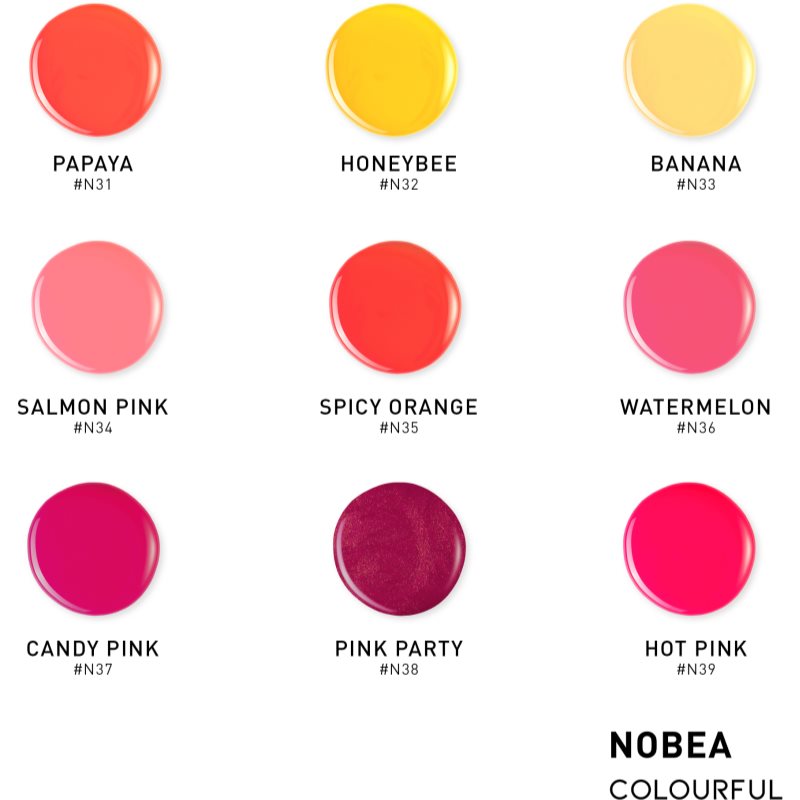 NOBEA Colourful Gel-like Nail Polish лак для нігтів з гелевим ефектом відтінок Papaya #N31 6 мл