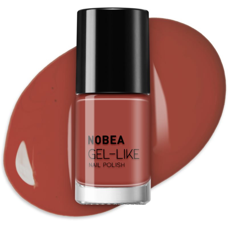 NOBEA Day-to-Day Gel-like Nail Polish лак для нігтів з гелевим ефектом відтінок Fired Brick #N15 6 мл