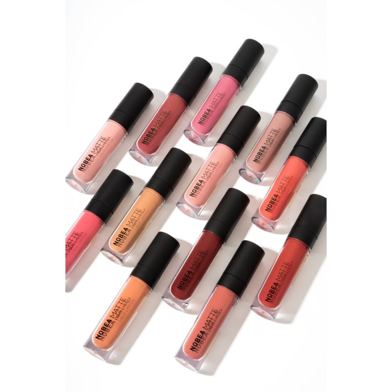 NOBEA Day-to-Day Matte Liquid Lipstick матова помада - крем відтінок Peachy Nude #M04 7 мл