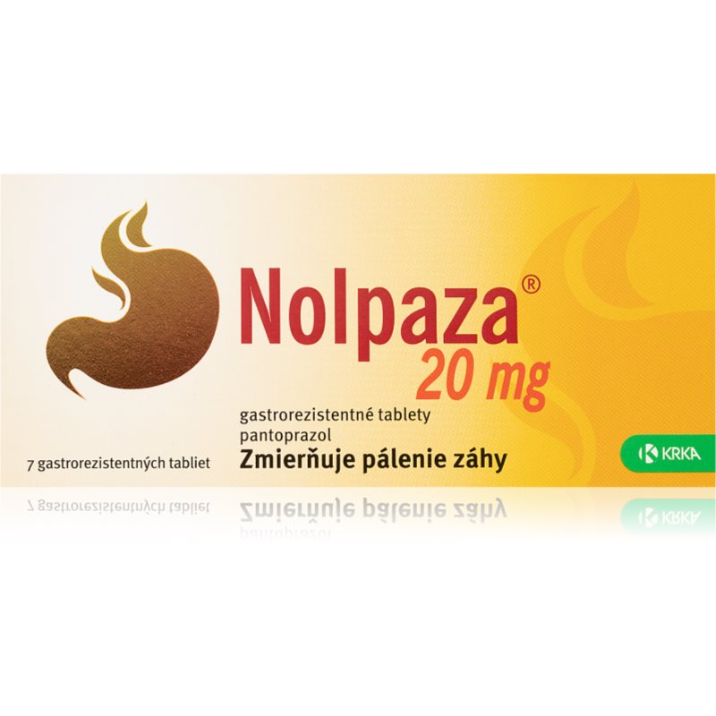 Nolpaza Nolpaza 20mg enterosolventné tablety pri príznakoch refluxu a pálení záhy 7 tbl
