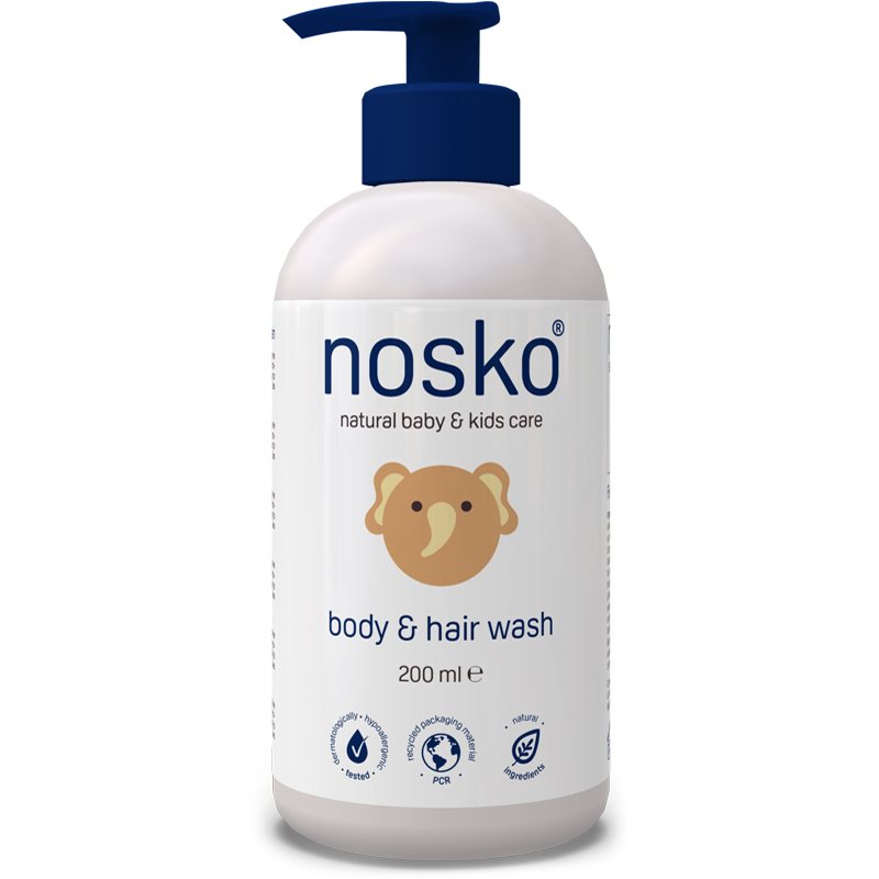 Nosko Baby Body & Hair Wash мийний гель для тіла й волосся для дітей 200 мл
