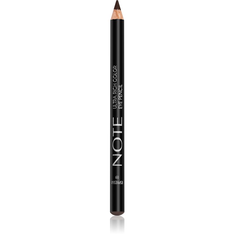 Note Cosmetique Ultra Rich Color Eye Pencil Waterproof Eyeliner Pencil Shade 09 Espresso 1,1 G