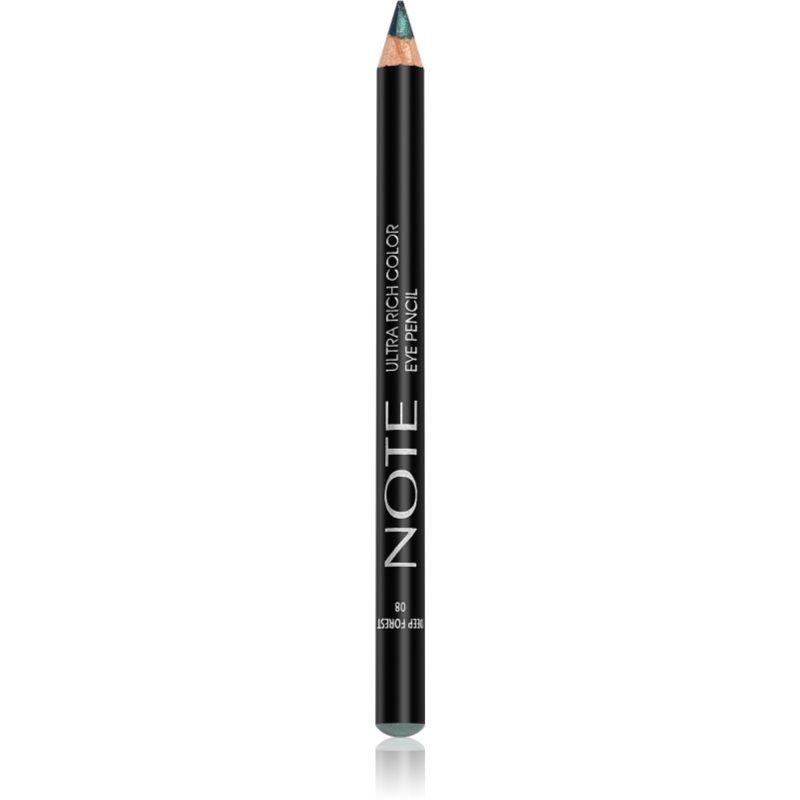 Note Cosmetique Ultra Rich Color vodoodporni svinčnik za oči odtenek 08 Deep Forest 1,1 g
