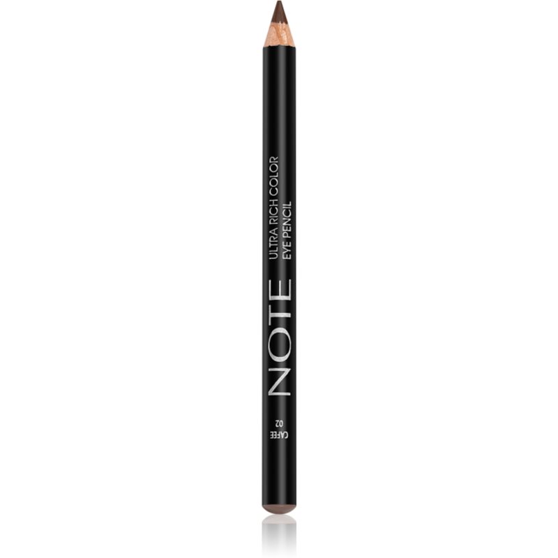 Note Cosmetique Ultra Rich Color Eye Pencil vodeodolná ceruzka na oči odtieň 02 Cafee 1,1 g