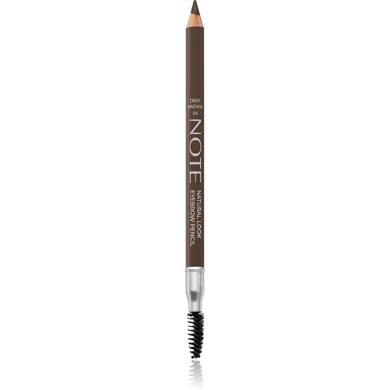 Note Cosmetique Natural Look Eyebrow Pencil ceruzka na obočie s kefkou 04 Deep Brown 1,08 g