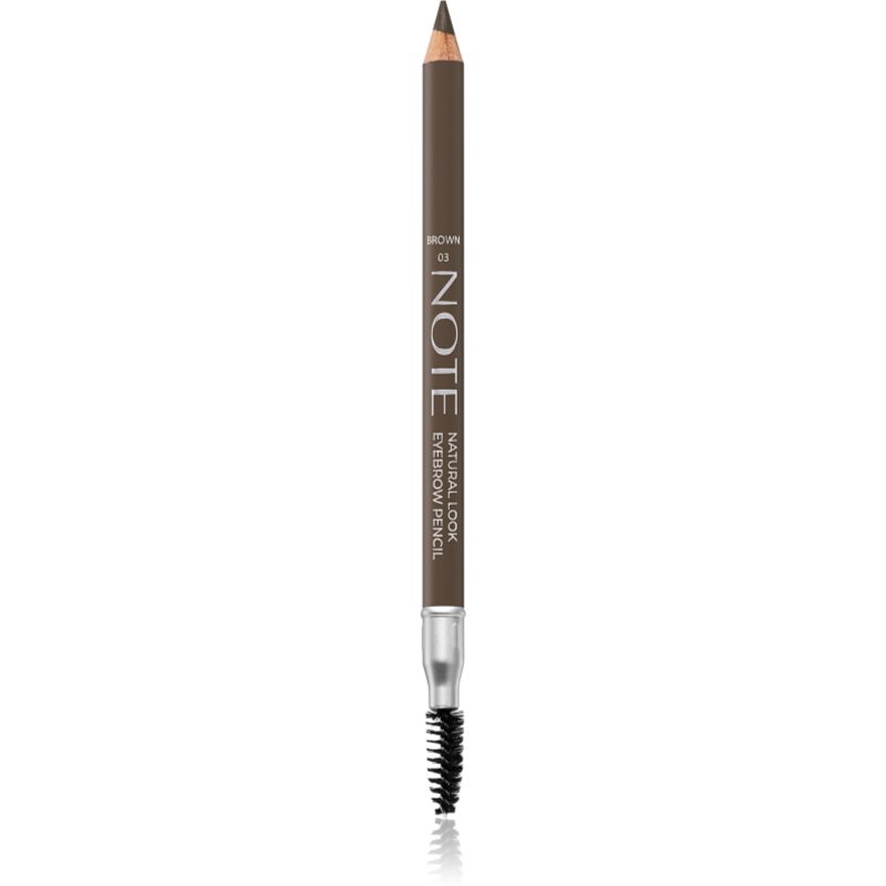 Note Cosmetique Natural Look Eyebrow Pencil ceruzka na obočie s kefkou 03 Brown 1,08 g