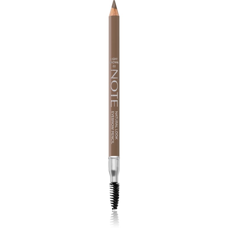 Note Cosmetique Natural Look Eyebrow Pencil ceruzka na obočie s kefkou 02 Light Brown 1,08 g