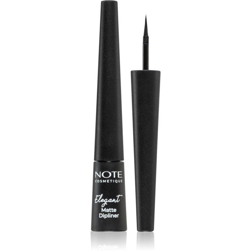 Note Cosmetique Elegant Matte Dipliner Liquid Eyeliner With A Matt Finish 01 Coal Black 2,5 Ml