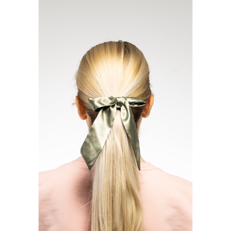 Notino Hair Collection Bow Scrunchie гумка для волосся Green 1 кс