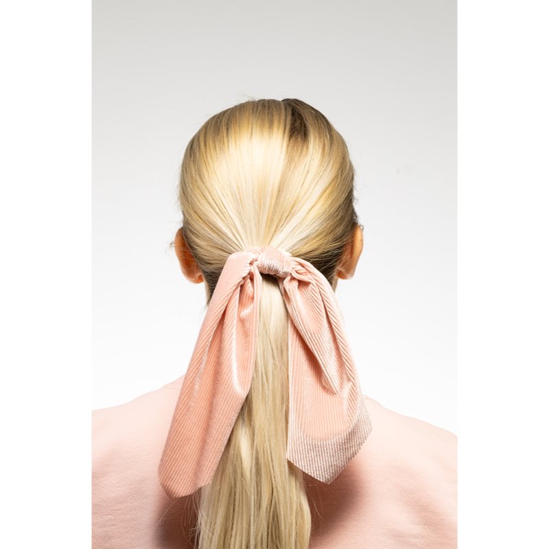 Notino Hair Collection Bow Scrunchie Hair Band Velvet Pink 1 Pc