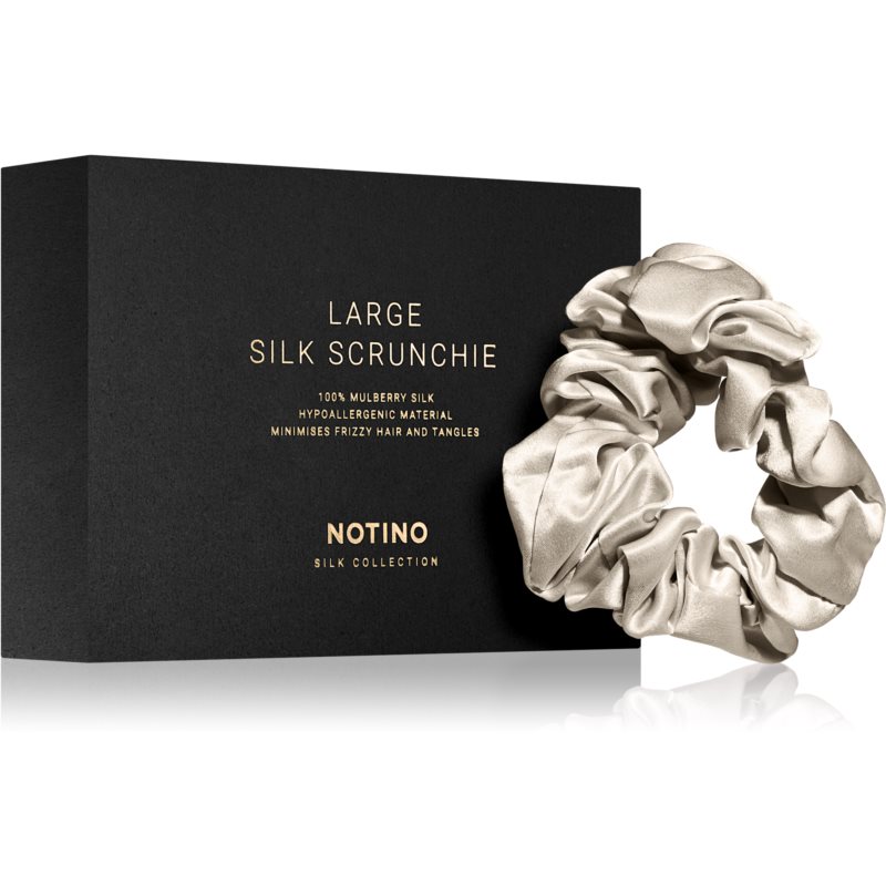Notino Silk Collection Large scrunchie hodvábna gumička do vlasov Cream 1 ks